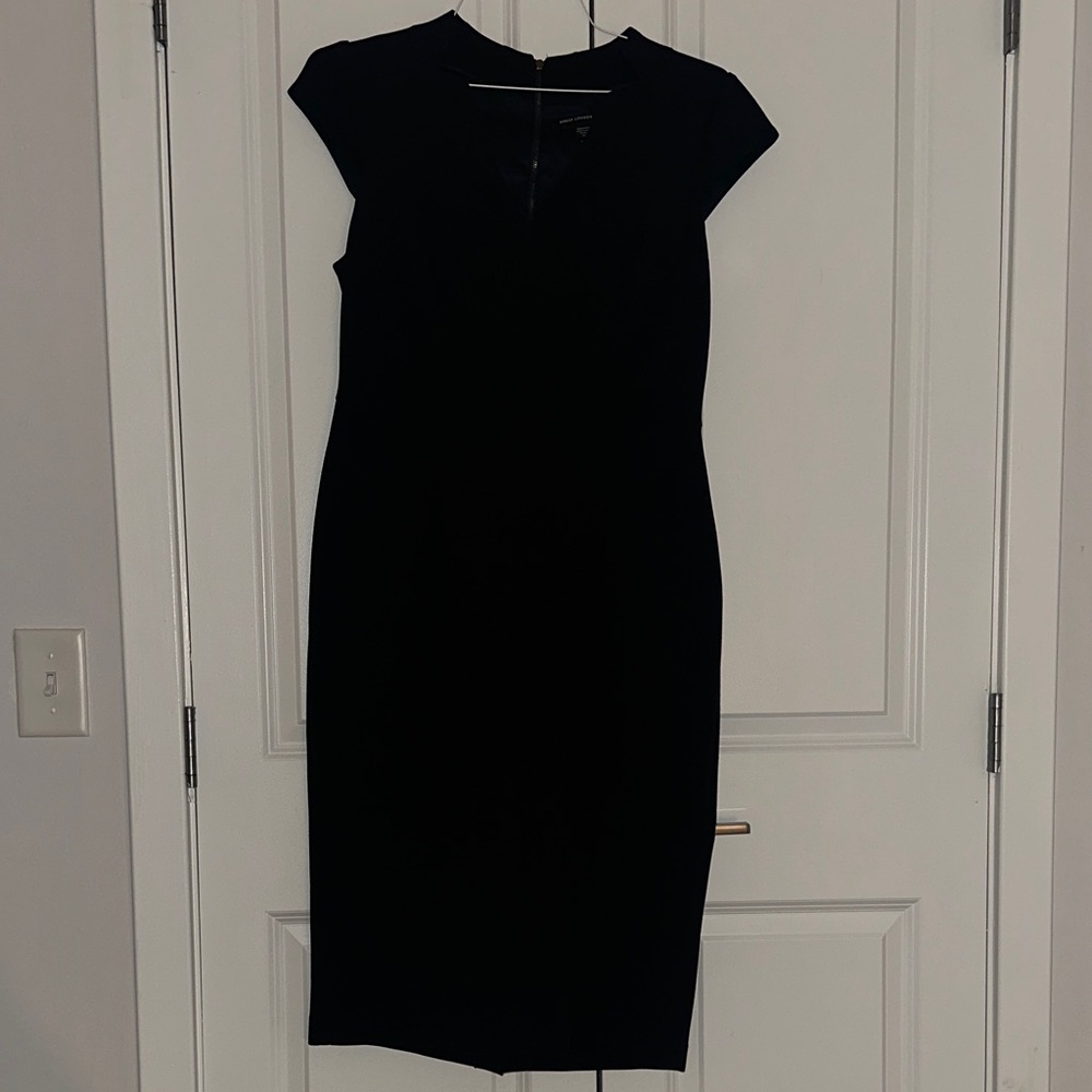 Sophisticated Navy Cap Sleeve Midi Dress
